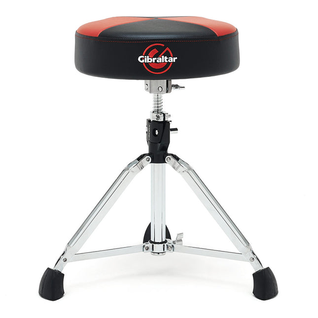 Gibraltar 9608RQPRB Professional Double Braced Drum Throne, Red Black Quarter Panel Seat (9608-RQPRB/9608 RQPRB)