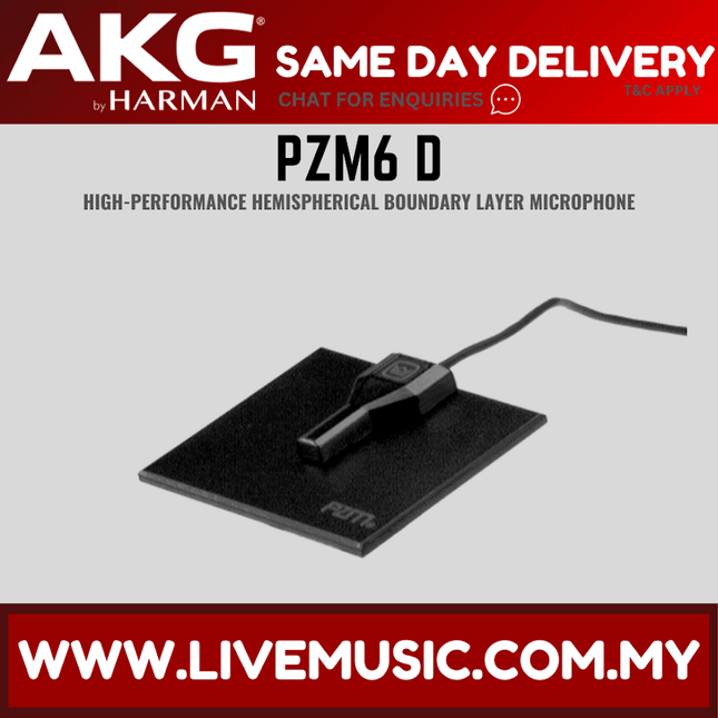 AKG PZM6 D Low-Profile Hemispherical Boundary Layer Microphone (PZM6D PZM6-D)