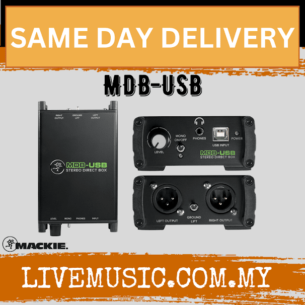 Mackie MDB-USB USB Stereo Direct Box DI Box (MDB USB/MDBUSB)