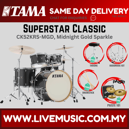 Tama Superstar Classic CK52KRS 5-Piece Drum Set With Paiste101 Cymbal Set - ( CK-52KRS )