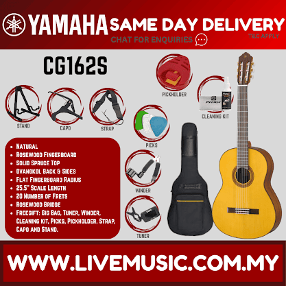 Yamaha CG162S Spruce Top Classical Guitar ( CG-162S / CG 162S )