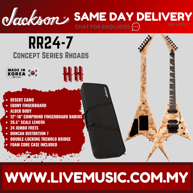 Jackson Concept Series Rhoads RR24-7 Electric Guitar, Desert Camoflauge