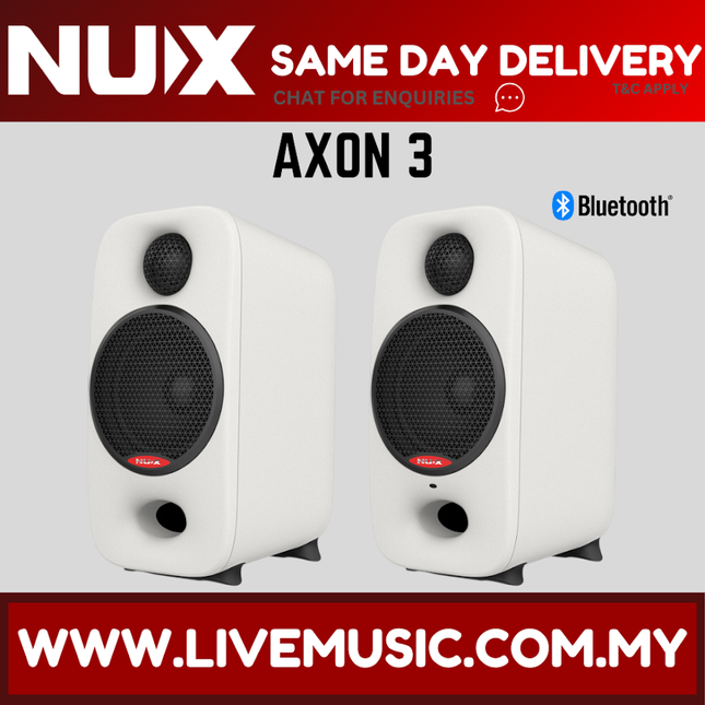 Nux NFM-03 Axon 3 Studio Reference Bluetooth Monitor Speaker - White ( NFM03 / NFM 03 /AXON3 )