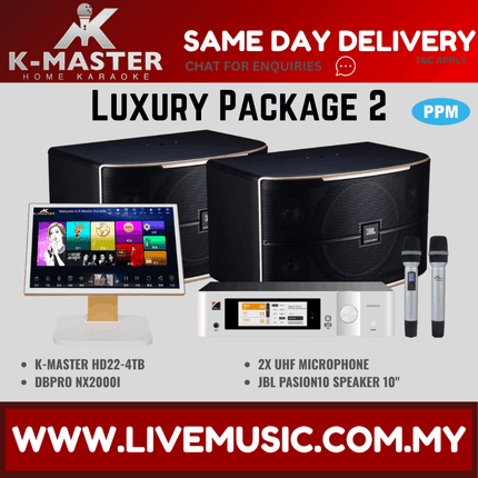 K-MASTER Luxury Family Package Karaoke System Full Set Family KTV Kmaster w/Jbl Packages