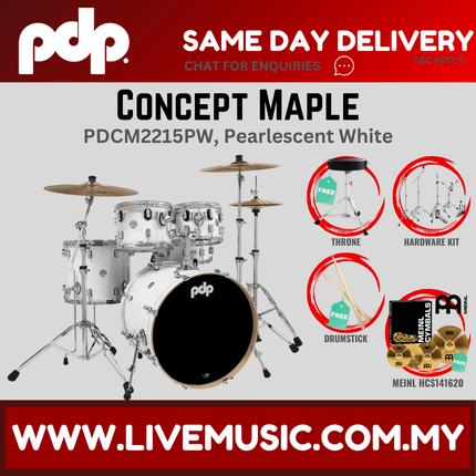 PDP by DW CM5 Concept Maple Shell Pack - 5-piece With HCS141620 Cymbal ( PDCM2215 )
