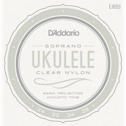 D'Addario EJ65S Pro-Arte Custom Extruded Ukulele Strings - .024-.034 Soprano (EJ-65S/DAddario)