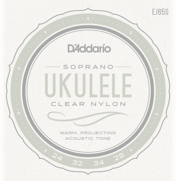 D'Addario EJ65S Pro-Arte Custom Extruded Ukulele Strings - .024-.034 Soprano (EJ-65S/DAddario)