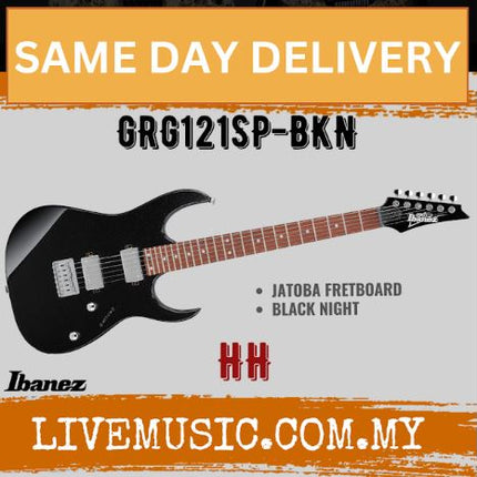 Ibanez GRG121SP RG Series Electric Guitar - ( GRG121SP-GYC GRG121SP-BKN GRG121SP-BMC )-Black Night
