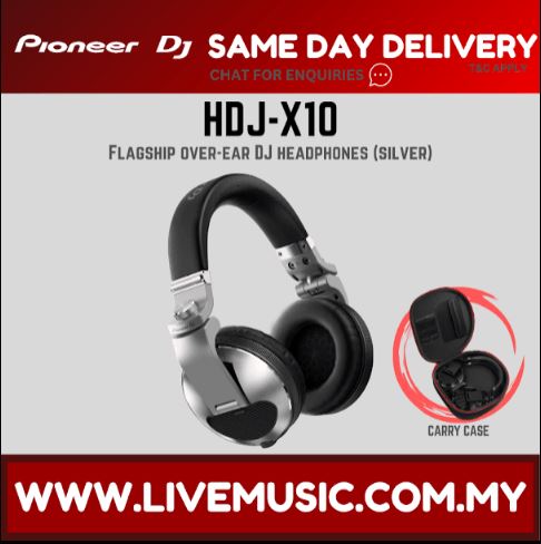 Pioneer DJ HDJ-X10 Professional DJ Headphones - Silver (HDJ X10/HDJX10)