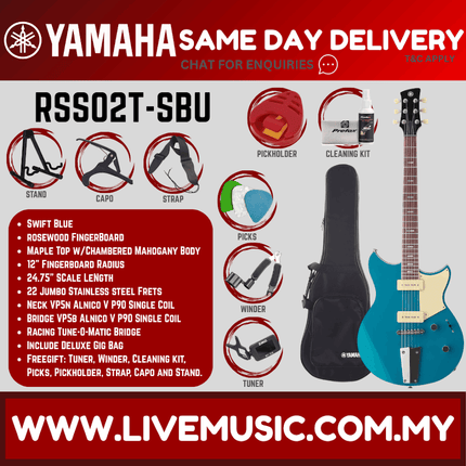 Yamaha Revstar Standard RSS02T Electric Guitar - Swift Blue ( RSS02T / RSS 02T )