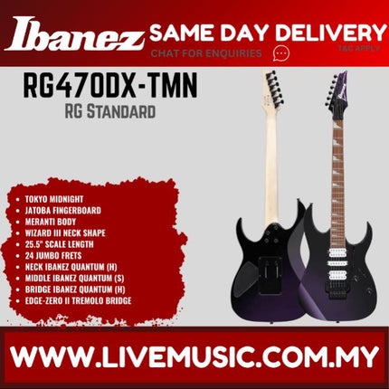 Ibanez RG470DX RG Standard Series Electric Guitar - Tokyo Midnight ( RG470DXTMN RG470DXSFM )