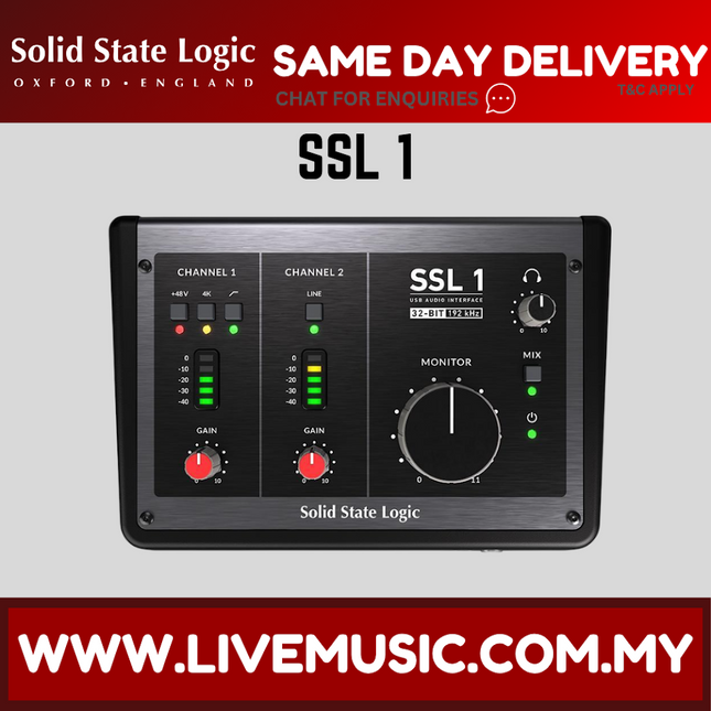 Solid State Logic SSL1 USB-C Audio Interface ( SSL 1 SSL-1 )