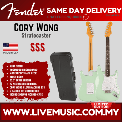 Fender Limited Edition Cory Wong Stratocaster Electric Guitar, RW FB, Surf Green