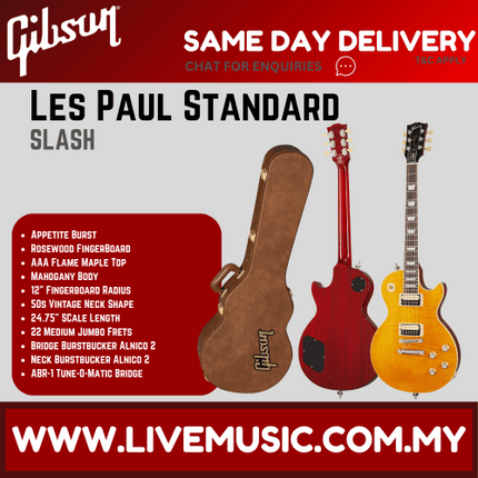 GIBSON SLASH LES PAUL STANDARD ELECTRIC GUITAR - APPETITE BURST