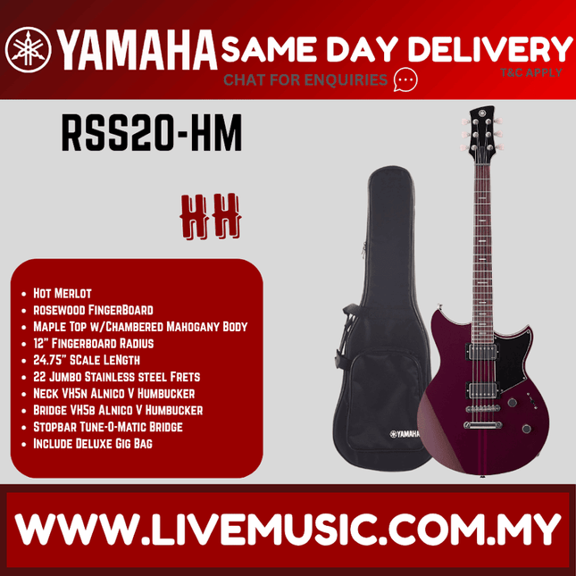Yamaha Revstar Standard RSS20 Electric Guitar - Hot Merlot ( RSS20 / RSS 20 )