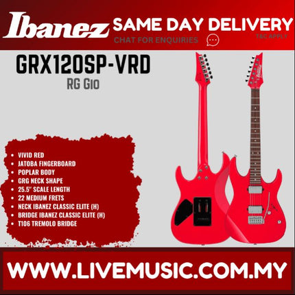 Ibanez GRX120SP Electric Guitar - ( GRX120SP-MLM GRX120SP-PBL GRX120SP-PVR )-Vivid Red