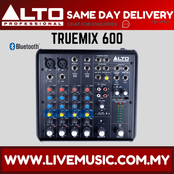 Alto Professional TrueMix 600 Portable 6-Channel Analog Mixer with USB
