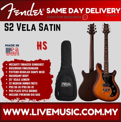 Satin electric guitar with gig bag, tobacco sunburst finish, dual humbucker style