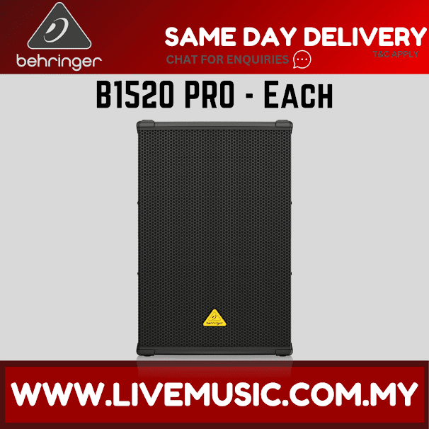 Behringer B1520 Pro 15-inch passive PA loudspeaker with black front mesh grille