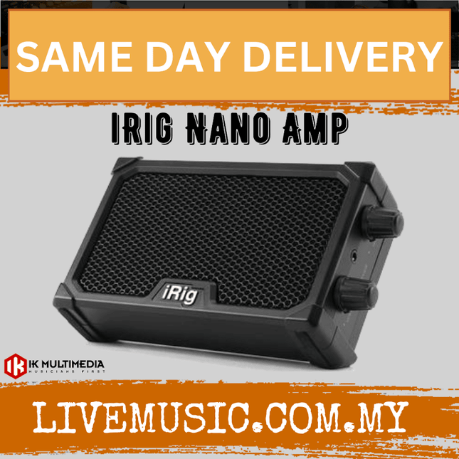 IK Multimedia iRig Nano Amp - Pocket Guitar Amplifier with Built-In iOS Interface