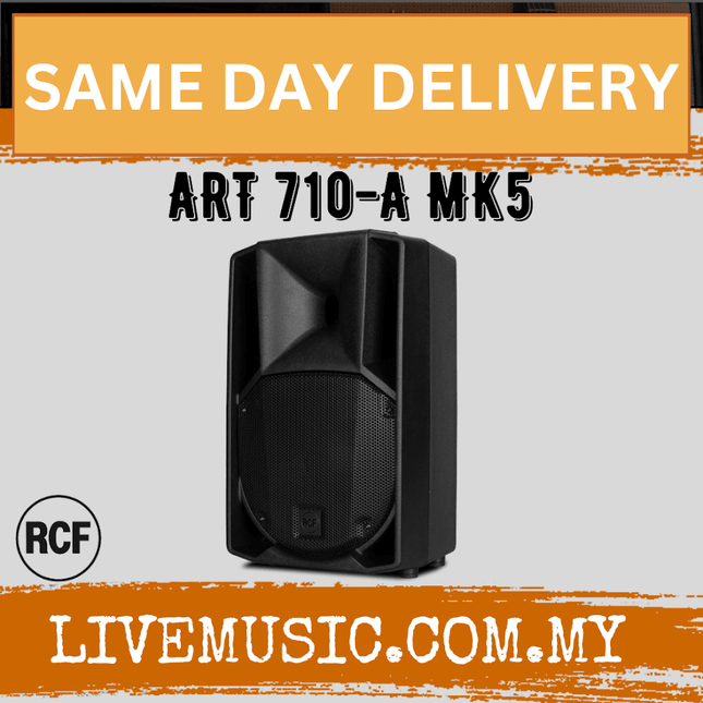 RCF ART 710-A MK5 10" 1400W 2-way Active Powered Speaker w/Speaker Stand - Each / Pair ( ART710A / ART710 / MK5 )