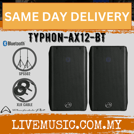 WHARFEDALE PRO TYPHON-AX12BT Series 720 Watts RMS12" 2-Way Loudspeaker with Bluetooth - Each / Pair (AX12 BT AX12-BT)