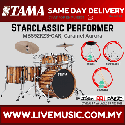 Tama Starclassic Performer MBS52RZS 5-piece Shell Pack ( NO CYMBAL ) ( MBS52RZS SKA/MBS52RZS CAR )