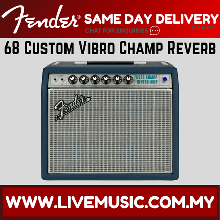 Fender Limited Edition 68 Custom Vibro Champ Reverb Guitar Combo Amplifier, Navy