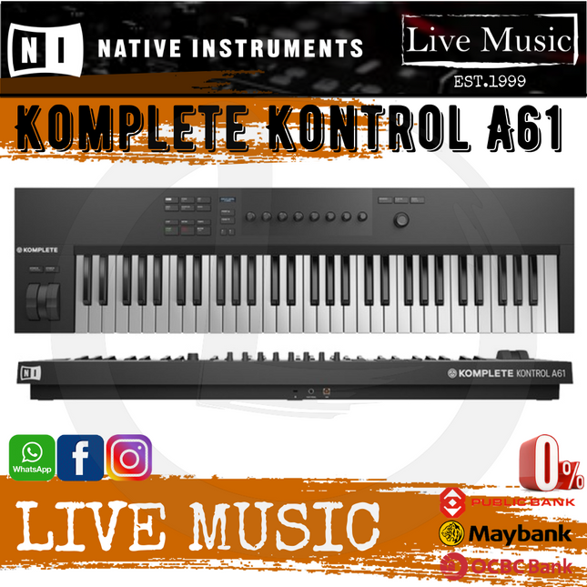 Native Instruments Komplete Kontrol A61 61-key MIDI Controller Keyboard (A-61/A 61)