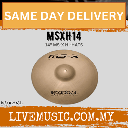Istanbul Agop Cymbals MSXH14 14" MS-X Hi-Hats Hihat Hi Hat Cymbal ( MSXH-14 / MSXH 14 )