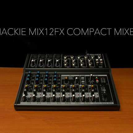 Mackie Mix12FX 12 Channel Compact Analog Mixer With Effect Mixing Console (Mix12-FX/Mix 12FX)