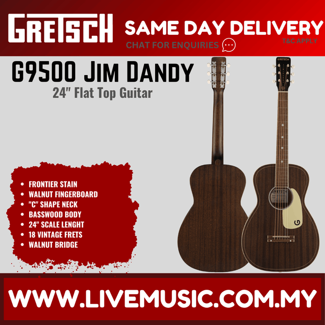 Gretsch G9500 Limited Edition Jim Dandy Acoustic Guitar, Frontier Stain