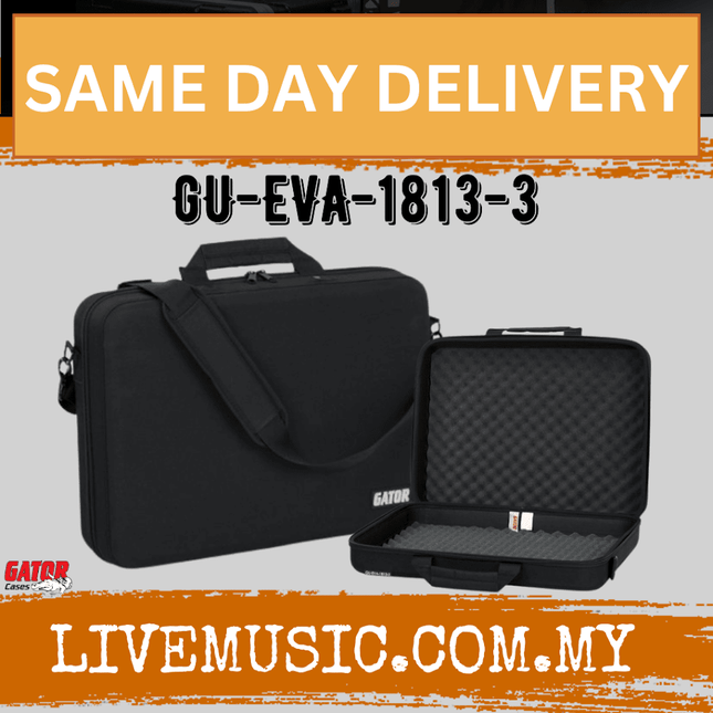 Gator GU-EVA-1813-3 Small EVA DJ Controller Case (GUEVA18133/GU EVA 1813 3)