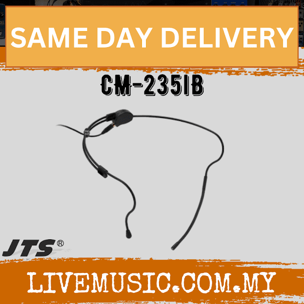 JTS CM-235i Sub-Miniature Omni-Directional Headset Microphone - Black ( CM235i / CM 235 i )