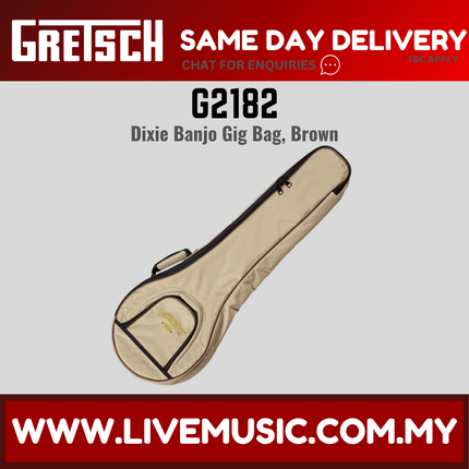 Gretsch G2182 Padded Dixie Banjo Gig Bag, Brown