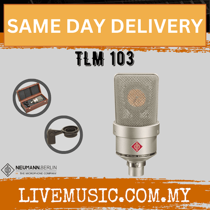 Neumann TLM 103 Large-diaphragm Condenser Microphone - Matte Black/Nickle ( TLM103 / TLM-103 )