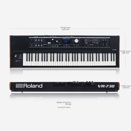 Roland V-Combo VR-730 - Performance Keyboard with Adapter (VR730/VR 730)