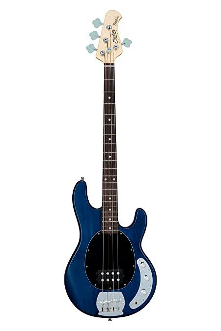 Sterling Ray4 Stingray 4-String Electric Bass Guitar Jatoba Fretboard - Trans Blue Satin (Ray-4/Ray 4)