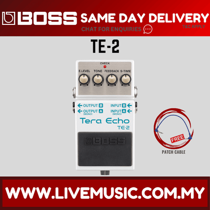 Boss TE-2 Tera Echo Guitar Effects Pedal (TE2)