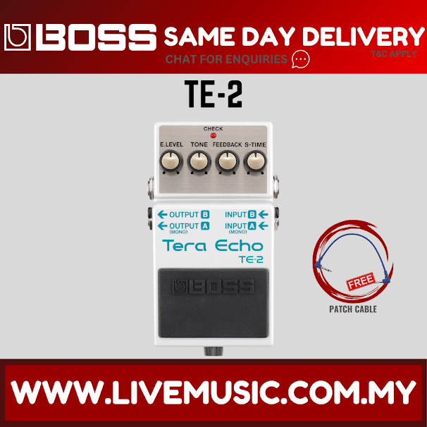 Boss TE-2 Tera Echo Guitar Effects Pedal (TE2)