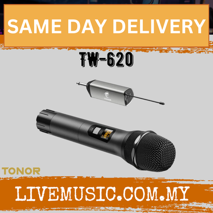 TONOR TW-620 Wireless Microphone - Grey / Black / Red ( TW 620 / TW620 )