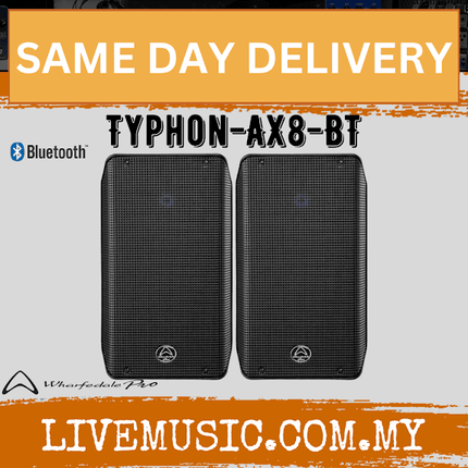 WHARFEDALE PRO TYPHON-AX8BT Series 720 Watts RMS8" 2-Way Loudspeaker with Bluetooth - Each / Pair (AX8-BT  AX8 BT)