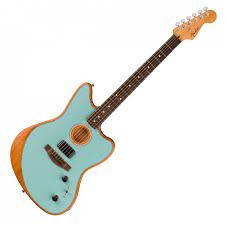Fender Acoustasonic Player Jazzmaster Electric Guitar, Ice Blue