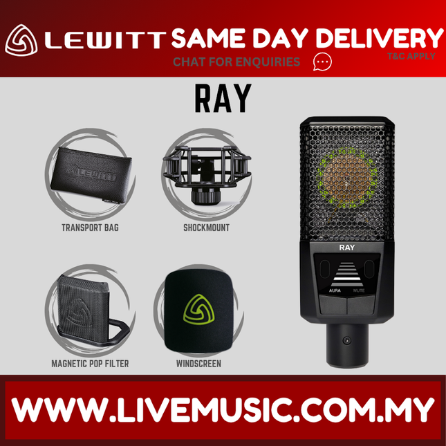 Lewitt RAY Large-Diaphragm Condenser Microphone with Distance Sensing Mute
