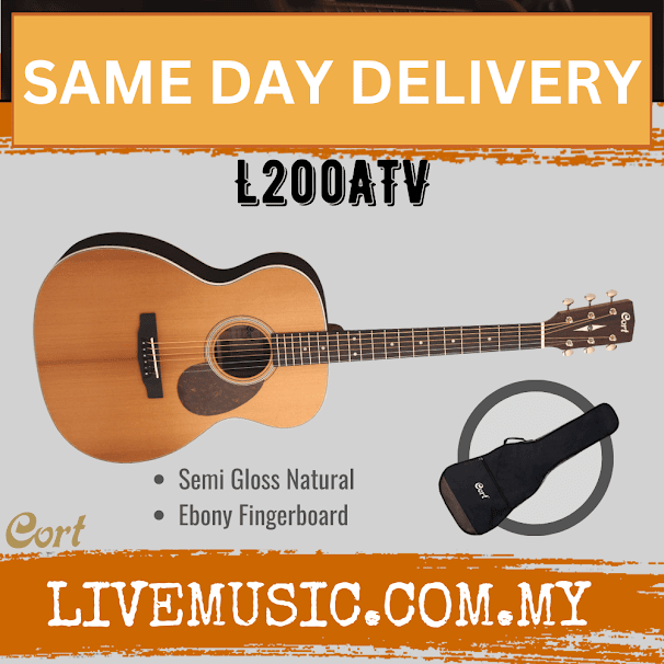 Cort L200FATV - Acoustic Guitar with Gig Bag - Semi Gloss (L200F ATV/L200F-ATV)