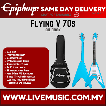 Epiphone Flying V '70s Electric Guitar - Maui Blue