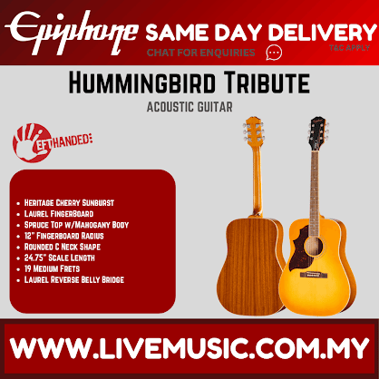 Epiphone Hummingbird Tribute Acoustic Guitar - Heritage Cherry Sunburst