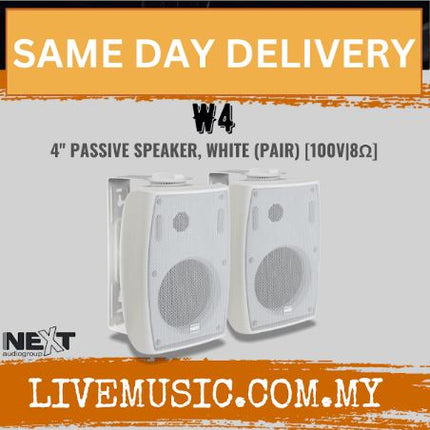 Next Audio W4 4" Passive Speaker, White - Pair ( W 4 / W-4 )