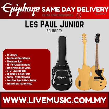 Epiphone Les Paul Junior Electric Guitar - TV Yellow
