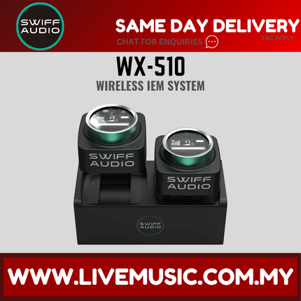 Swiff Audio WX-510 5.8 Ghz In Ear Monitor Receiver Wireless System for IEM Earphone and Mic Input (WX510)